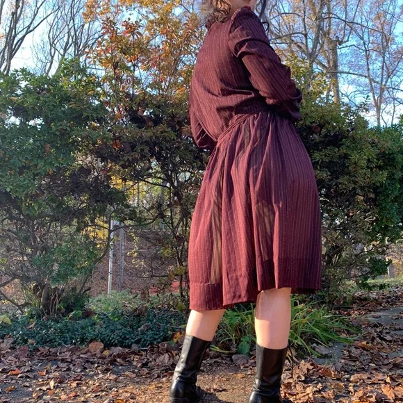 ‼️SOLD ON DEPOP‼️Vintage 70s Sheer Dress ✨ - Picture 5 of 8